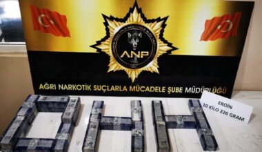 Ağrı’da peynir bidonuna gizlenmiş 10 kilo 226 gram eroin ele geçirildi