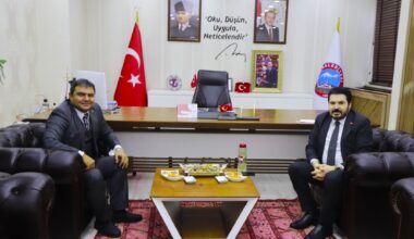 Diyadin Kaymakamı Balcı’dan Belediye Başkanı Sayan’a ziyaret