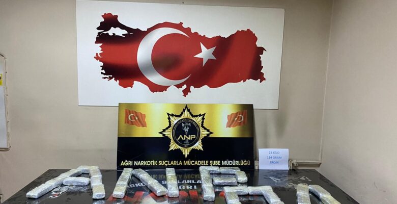 Ağrı’da 21 kilogram eroin ele geçirildi