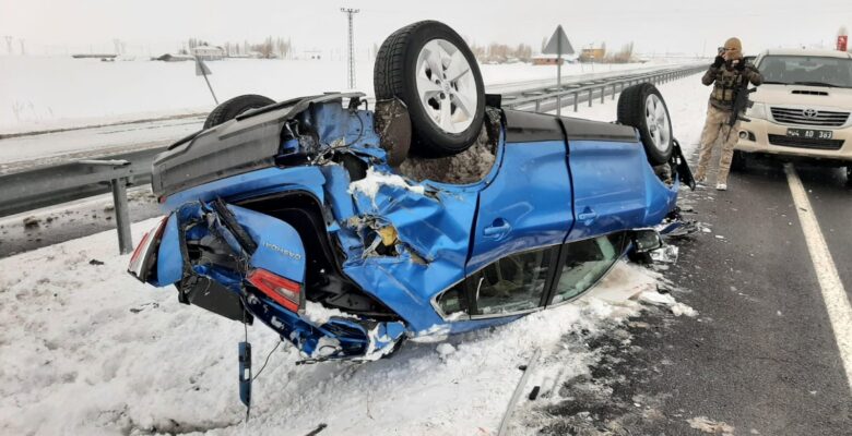Eleşkirt’te trafik kazası, 1 yaralı