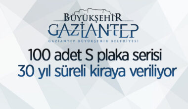 100 adet S plaka serisi 30 yıl süreli kiraya verilecek