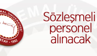 Hatay Mustafa Kemal Üniversitesi sözleşmeli personeller alacak