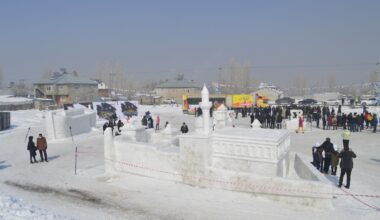 Ağrı’da düzenlenen “Ağrı kar ve buz festivali” başladı