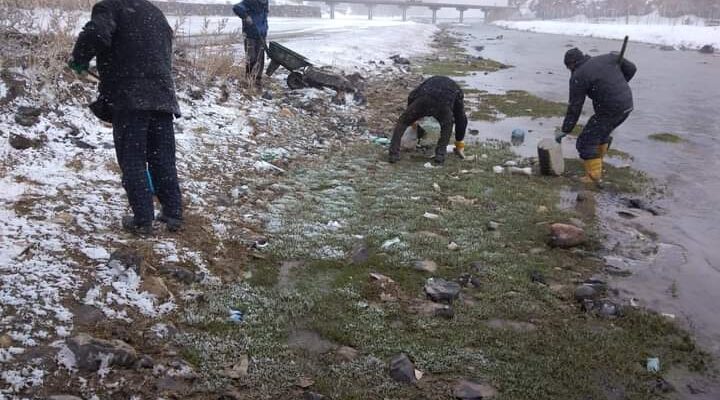 Diyadin’de bahar temizliği erken başladı