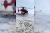 Ambulans Helikopter Köyde Mahsur Kalan Hamile Kadın İçin Havalandı