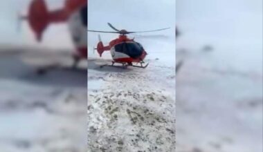 Ambulans Helikopter Köyde Mahsur Kalan Hamile Kadın İçin Havalandı