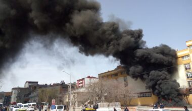 Ağrı’da zift tankerinde çıkan yangın korkuttu