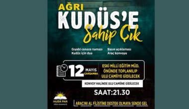 Filistin’de yaşanan katliam Ağrı’da lanetlenecek