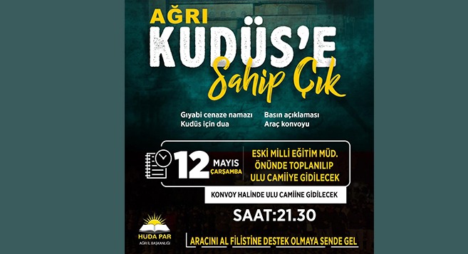 Filistin’de yaşanan katliam Ağrı’da lanetlenecek