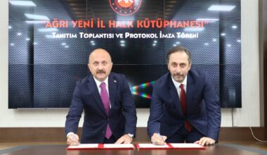 “Ağrı Yeni İl Halk Kütüphanesi” protokol imza töreni düzenlendi
