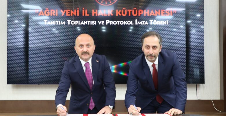 “Ağrı Yeni İl Halk Kütüphanesi” protokol imza töreni düzenlendi