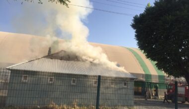 Ağrı’da yüksek gerilim hattında meydana gelen patlama yangına neden oldu