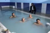 Kaymakam Balcı, havuza girip vatandaşları kaplıcalara davet etti