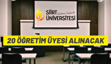 Öğretim Üyesi alım ilanı