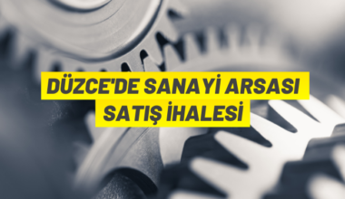 Düzce Merkez’de bulunan sanayi alanı nitelikli 3 adet arsa ihaleyle satılacak