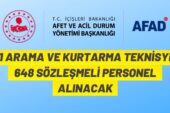 AFAD 1749 personel alacak
