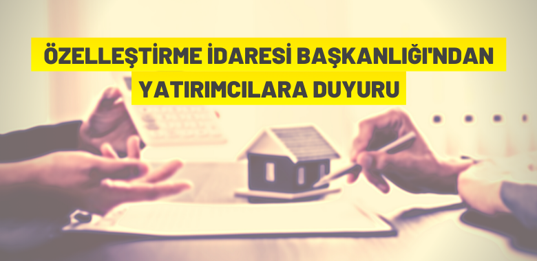 Özelleştirme İdaresi Başkanlığından taşınmaz satışı