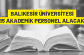 Akademik personel alım ilanı