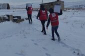 Türk Kızılay’ı Diyadin’de 314 aileye gıda ve kıyafet yardımı yaptı