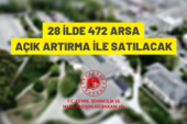 28 ilde 472 adet arsa satışa sunuldu