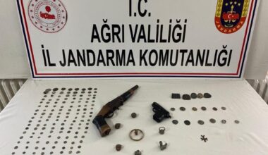 Ağrı’da 164 parça tarihi eser ele geçirildi