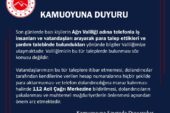 Ağrı Valiliği Uyardı !!!