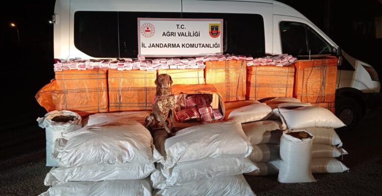 Ağrı’da gümrük kaçağı yonca tohumu ve çay ele geçirildi