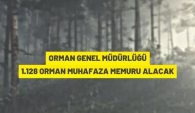 Orman Genel Müdürlüğü 1.128 orman muhafaza memuru alacak