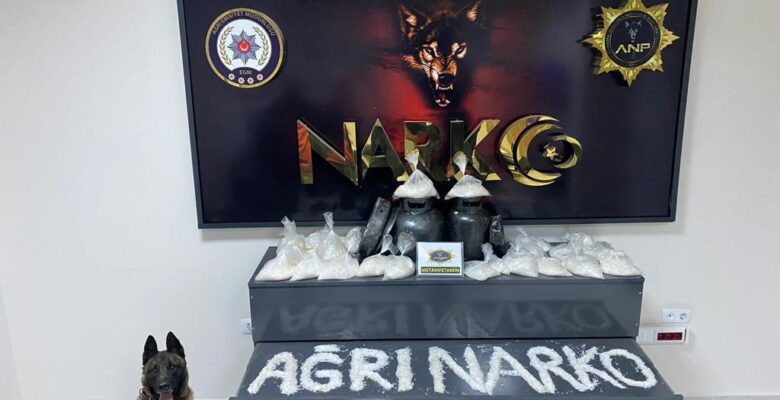 Ağrı’da 12 kilo 292 gram uyuşturucu ele geçirildi