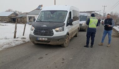 Ağrı’da taşımalı eğitim servis araçları denetlendi