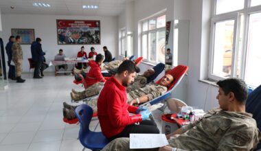 Ağrı’da Jandarmadan Kızılay’a kan desteği
