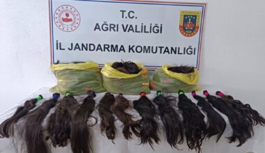 Ağrı’da orjinal insan saçı ele geçirildi