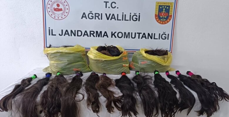 Ağrı’da orjinal insan saçı ele geçirildi