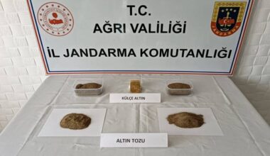Ağrı’da külçe altın ve altın tozu ele geçirildi