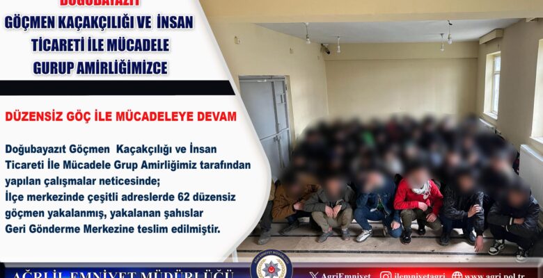 62 Düzensiz Göçmen Yakalandı