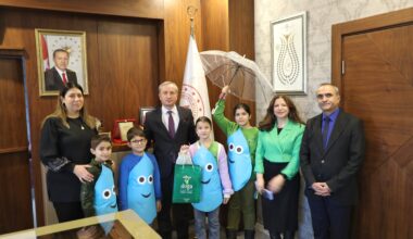 Öğrencilerden, Dünya Su Günü’nde Milli Eğitim Müdürü Kökrek’e Ziyaret