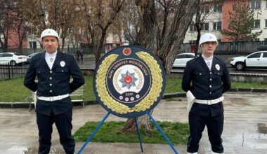 Emniyet Müdürlüğü Polis Haftasında Atatürk Anıtında Çelenk Sundu